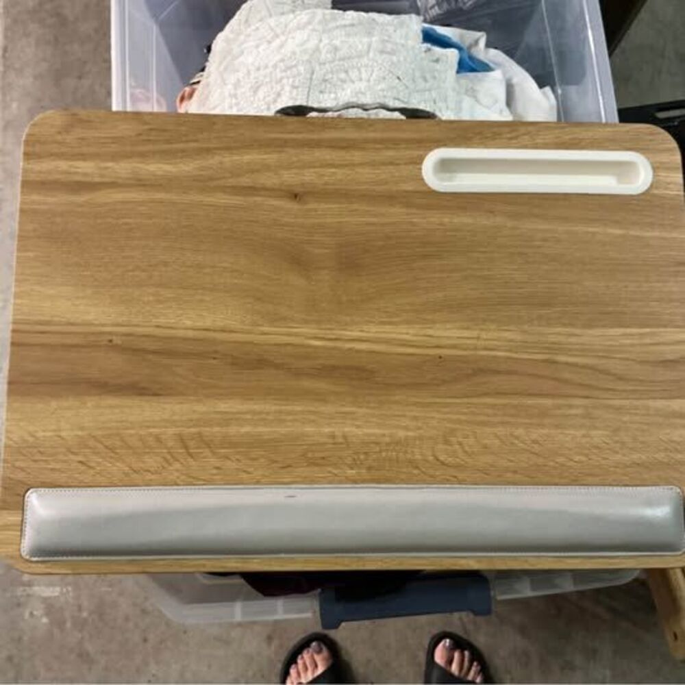 Wood Grain Lap Desk with Cushion